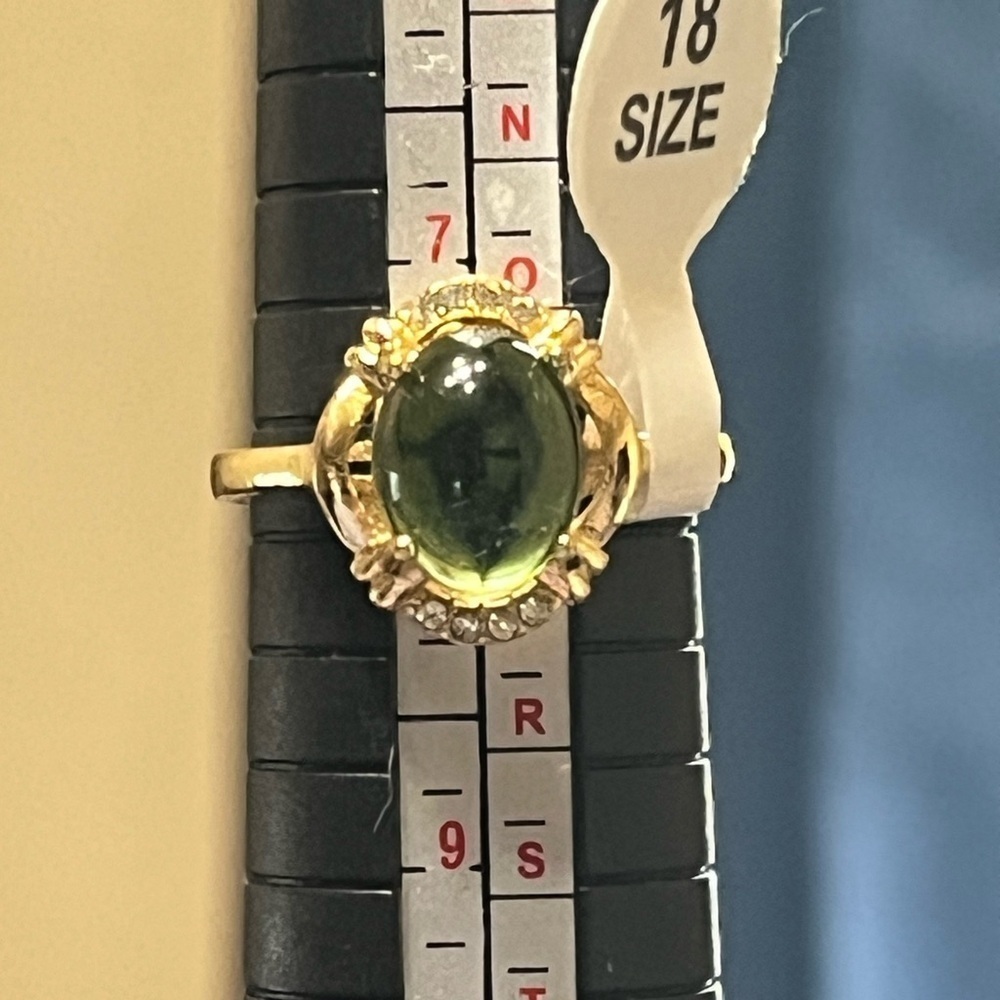 Green Translucent Peridot Ring